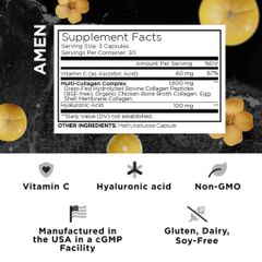 Viên uống collagen Codeage Amen + C + HA 90 viên