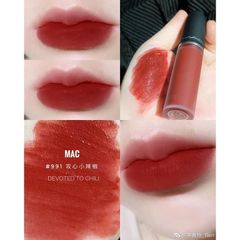 Son Kem Mac Powder Kiss Liquid Lipcolour 991 Devoted To Chili Đỏ Gạch