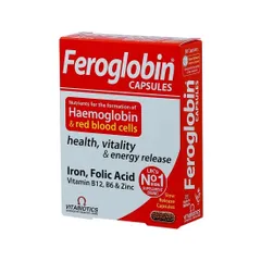 Bổ sắt Feroglobin Capsules 30 viên Vitabiotics