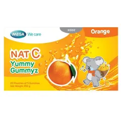 Kẹo dẻo Nat C Yummy Gummyz Mega (H/20g/5v)