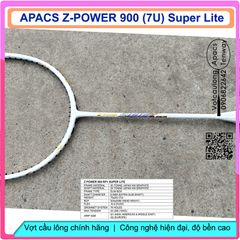 Vợt cầu lông Apacs Z-Power 900 RP+ Super Lite (7U) - Vợt siêu nhẹ 75g, thân dẻo, nặng đầu, thích hợp cho cả nam nữ, dễ chơi, chất lượng cao