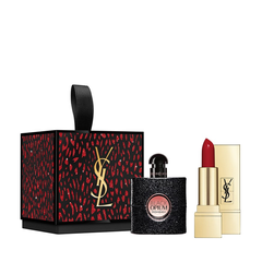 Set nước hoa nữ YSL Black Opium mini và Son