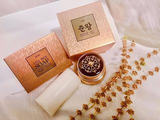 Xà Phòng Rửa Mặt Genie Vita Rice Soap Giúp Giảm Mụn, Làm Sáng Da, 200g - Mỹ Phẩm Hàn Quốc Chất Lượng Cao