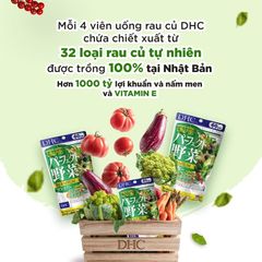 Viên uống DHC Rau Củ Quả Tổng Hợp Premium 240 Viên - Bổ Sung Chất Xơ và Vitamin Từ 32 Loại Rau, Hỗ Trợ Tiêu Hóa và Làm Đẹp Da