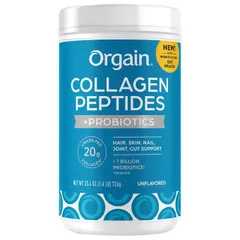 Bột Orgain Collagen Peptides + Probiotics 726g