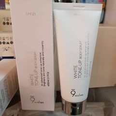 Serum Dưỡng Thể Trắng Da 9Wishes White Tone-Up Body Serum SPF21 150ml - Chống Nắng, Cấp Ẩm, Ngăn Ngừa Nếp Nhăn