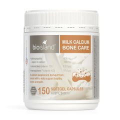Viên uống Canxi Bioisland Milk Calcium Bone Care 150 viên - Hỗ trợ duy trì xương và răng khỏe mạnh từ nguồn sữa bò