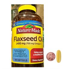 Viên uống dầu Hạt Lanh Omega 3 6 9 Flaxseed Oil 1400mg 300viên, Mỹ