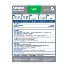 Miếng Dán Giảm Đau Salonpas LIDO.CAINE 4% Gel-Patch 15 Miếng - Hỗ Trợ Giảm Đau Hiệu Quả Lên Đến 8 Giờ