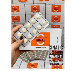 Viên Uống Trắng Da Cinal C 100 Viên - Giảm Nám, Ngừa Mụn, Vitamin C Nhật Bản, Dưỡng Da Sáng Mịn, Hỗ Trợ Collagen