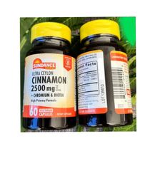 Viên uống hỗ trợ Đường Huyết Cinnamon 2500mg 60viên, Mỹ