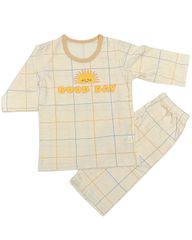 Bộ ngủ lửng cho bé Good day Check Yellow nhập khẩu Olomimi - Hàn Quốc