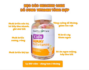 Kẹo dẻo Gummy Multivitamin Healthycare 250 viên 2Y+ Úc