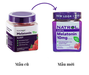 Kẹo dẻo hỗ trợ ngủ ngon Natrol Gummies 10mg Vị Dâu - Giúp Ngủ Say và Tăng Năng Lượng Sáng Hôm Sau, Thực Phẩm Chức Năng Mỹ