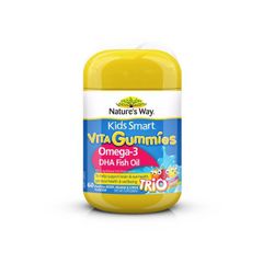 Kẹo dẻo Omega 3 DHA Nature's Way Kids Smart 60 viên - Bổ sung dinh dưỡng cho trẻ từ 2 tuổi, tăng cường trí não và sức đề kháng