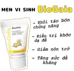 Men vi sinh cho bé BioGaia Gouttes Lactobacillus 5ml Pháp