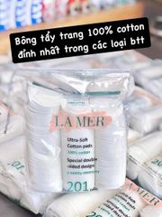 Bông Tẩy Trang Hữu Cơ Lamer 201 Miếng - 100% Cotton Siêu Mềm, Thân Thiện Với Da, Phù Hợp Mọi Loại Da, Giúp Giảm Mụn Đầu Đen