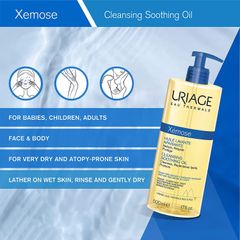 Dầu Tắm Uriage Xemose Cleansing Oil 200mL - Sản Phẩm Chăm Sóc Da Khô, Dưỡng Ẩm, Giảm Ngứa, Nhập Khẩu Từ Pháp