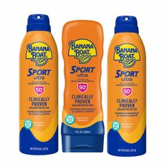 Set Kem Chống Nắng Banana Boat Sport Ultra SPF 50+ - Bộ 2 Xịt và 1 Dưỡng, Bảo Vệ Toàn Diện Cho Da, Chống Nước Lên Đến 80 Phút