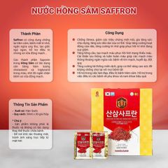 Nước hồng sâm nhụy hoa nghệ tây Hansusam Saffron 30 gói x 50ml