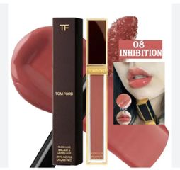 Son Kem Tom Ford Gloss Luxe Lip 08 Inhibition - Màu Nâu đất
