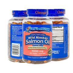 Pure Alaska Omega Wild Salmon Oil 1000mg viên dầu cá hồi 210 viên