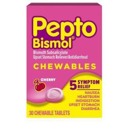 Kẹo ngậm hỗ trợ dạ dày vị Cherry Pepto Bismol 30viên, Mỹ