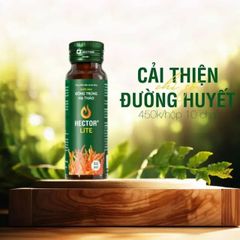 Nước Nấm Đông Trùng Hạ Thảo Hector Lite 50ml - Hộp 10 Chai Hỗ Trợ Tăng Cường Sức Khỏe, Ổn Định Đường Huyết, Sản Phẩm Thiên Nhiên