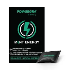 Kẹo bạc hà Powergra Mint Energy hỗ trợ tăng cường sinh lý Hộp 10 viên