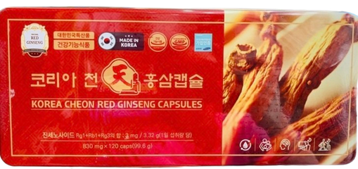 Viên Đạm Thiên Sâm Hồng Sâm Korea Cheon 120 Viên - Giúp Tăng Cường Sức Khỏe và Nâng Cao Thể Lực 100% Từ Thiên Nhiên