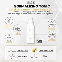 Toner Tẩy Tế Bào Chết Vivant Normalizing Tonic 118ml - Giải Pháp Cho Da Dầu Mụn, Cân Bằng, Làm Sáng, Làm Mềm Da