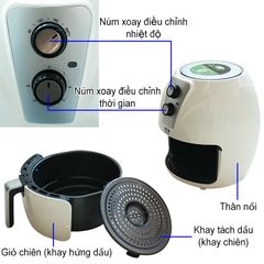 Nồi Chiên Không Dầu Viaicom V30 - Dung Tích 3,2L, Tiết Kiệm Dầu Mỡ, Công Nghệ Đốt Nóng Chân Không - Thiết Bị Nấu Ăn Tiện Lợi Cho Gia Đình