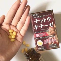 Viên uống Orihiro Nattokinase Nhật Bản - Hỗ trợ giảm nguy cơ huyết khối và ổn định huyết áp (60 viên)