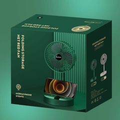 Quạt Tích Điện Gấp Gọn Mini Fan - Xoay 180 Độ, 3 Tốc Độ Gió, Sạc USB - Giải Pháp Tiện Lợi Dành Cho Sinh Viên và Văn Phòng