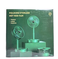 Quạt Tích Điện Gấp Gọn Mini Fan - Xoay 180 Độ, 3 Tốc Độ Gió, Sạc USB - Giải Pháp Tiện Lợi Dành Cho Sinh Viên và Văn Phòng