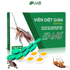 Viên diệt gián sinh học AMB hộp 8 viên - Đuổi diệt mọi loại gián nhanh chóng, an toàn cho gia đình và vật nuôi
