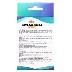 Miếng Dán Giảm Ho, Làm Ấm Cơ Thể Fobaby  Hiệu Quả Đến 8 Giờ