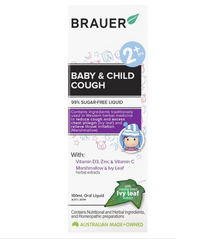 Siro ho Brauer Baby & Child Cough cho bé trên 2 tuổi 100ml