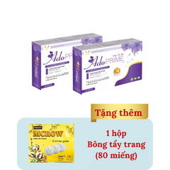 Combo 2 Hộp Viên Tố Nữ Ado Prime - Hỗ Trợ Cân Bằng Nội Tiết Tố, Giảm Triệu Chứng Tiền Mãn Kinh, Tặng Bông Tẩy Trang