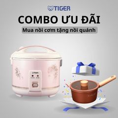 Nồi Cơm Điện Tiger JNP-1000 1L & Nồi Quánh Ceramic Tiger Queen CWCB-18B 1.9L - Bộ Đôi Tiện Ích Cho Nhà Bếp