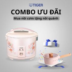 Nồi Cơm Điện Tiger JNP-1803 1.8L & Nồi Quánh Ceramic Tiger Queen CWCP-18B - Bộ Đôi Nấu Ăn Đa Năng, Made in Japan/Korea