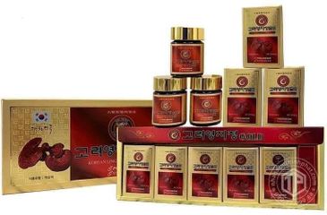 Cao Linh Chi Đỏ Pocheon Hàn Quốc - Chiết Xuất Nấm Linh Chi Tăng Cường Sức Khỏe (50g x 5 Lọ) - Hỗ Trợ Chức Năng Gan, Đẹp Da, Giảm Cholesterol