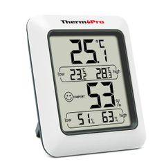 Nhiệt ẩm kế điện tử ThermoPro TP50 Nhật Bản - Đo nhiệt độ và độ ẩm, chính xác từ -58 đến 158 độ F, màn hình LCD rõ ràng, thiết kế tiện lợi.