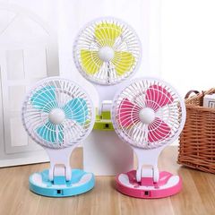 Quạt Sạc Tích Điện MiniFan LY 5580 kèm Đèn LED - Quạt Du Lịch Gọn Nhẹ, Đa Chức Năng, 2 Tốc Độ Gió, Thiết Kế Thời Trang