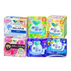 Băng Vệ Sinh Laurier Kao Nhật Bản - Siêu Thấm, Mềm Mại, Nhiều Loại Cho Ngày & Đêm, Không Mùi, 22-72 Miếng/ Gói