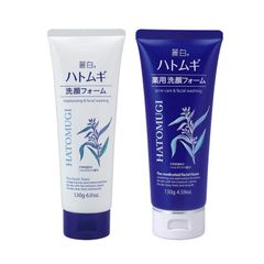 Sữa Rửa Mặt Ý Dĩ Hatomugi Naturie Nhật Bản 130g - Làm Sạch Da, Se Khít Lỗ Chân Lông, Phục Hồi Da Mụn