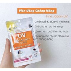 Viên Uống Chống Nắng UV Fine Japan 30 Viên - Bảo Vệ Da Khỏi Tia UV, Chống Lão Hóa, Sản Phẩm Chính Hãng Nhật Bản