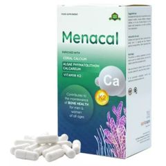 Menacal Canxi Từ Tảo Biển Dành Cho Bà Bầu - Hỗ Trợ Xương Khớp, Vitamin D3 và K2 - Hộp 60 Viên