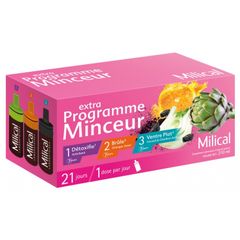 Detox giảm cân 3 giai đoạn Milical programme minceur 21 ống, Pháp