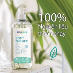 [Hạn 11/2026] Sữa Tắm Rửa Mặt Không Xà Phòng Stanhome Soft Shower 740ml - Dưỡng Ẩm Dịu Nhẹ Cho Da Mặt và Cơ Thể, Phù Hợp Cho Da Nhạy Cảm